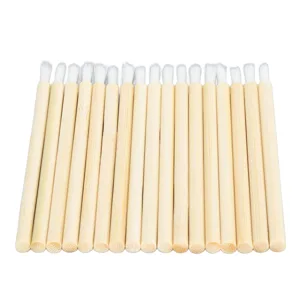 100pcs Disposable Bamboo Handle Lip Brush Portable Lip Brush Applicator Makeup Tool Lip Gloss Wand Eyelash Extension Lipstick Applicator for Kitchen Appliance - 1410240016011-2