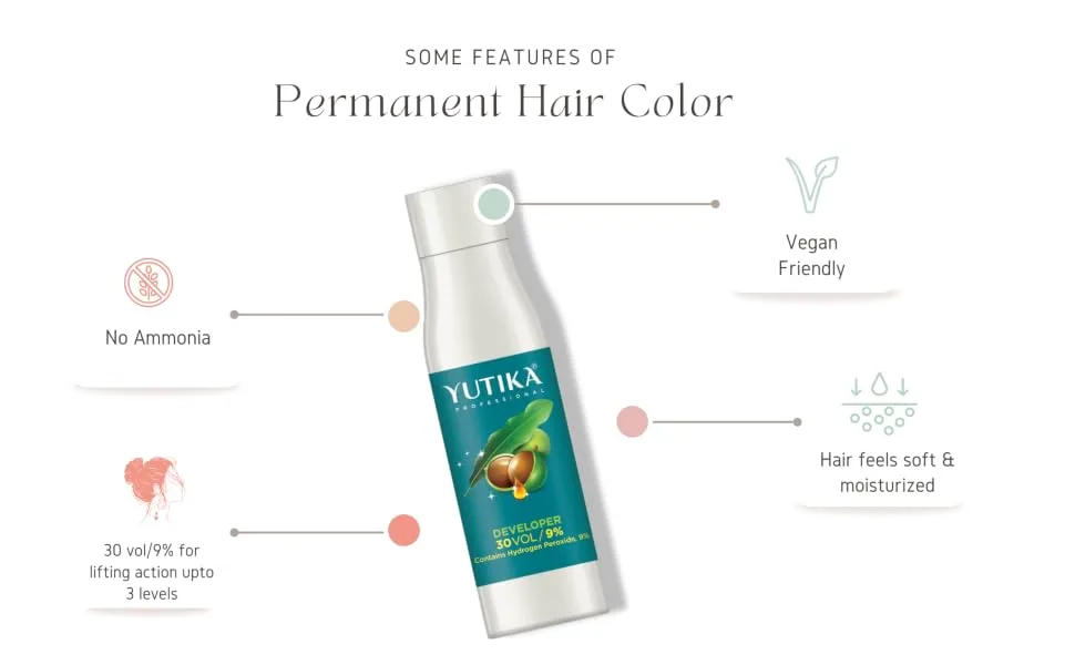 Yutika Professional Hair Developer for Hair Color Lightening & Lifting 40 Volume (12%) 16.90 Fl Oz 1 Count (Pack of 1) - Permanent Hair color