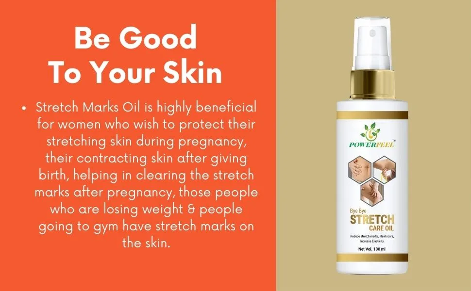 Stretch Marks Oil is an ideal solution for stretch marks due to any reasons (Pack of 2) - Be Good To Your Skin