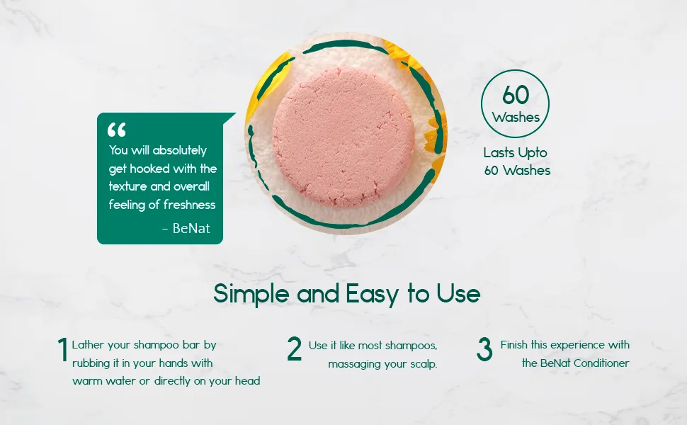 BeNat. Zero-Waste Ultimate 4-PACK Bundle. Zero-Waste Deodorant + Eco-Friendly Body Powder + Bergamot Shampoo Bar + Conditioner Bar - Shampoo bar bergamot 4