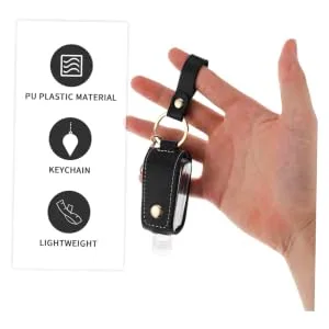 Hand Holder Portable Empty Travel Bottle Keychain Mini Hand Bottle 1oz / 30ml Portable Small Squeeze Bottle Reusable Bottles for Soap Lotion Black 9x3x3cm - product information 4
