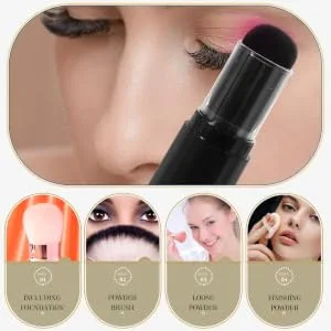 Travel Makeup Makeup Sponge Face Blush Brush with Refillable Bottle Jar for Powder Cosmetics 1pcs - product information 7