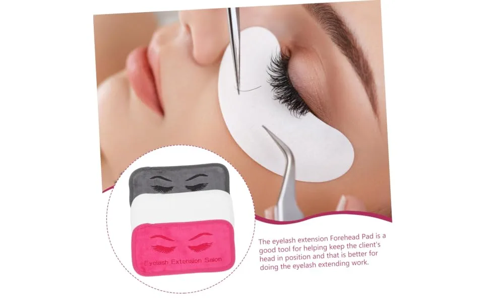 Tools 3pcs eyelash tool tools forehead pads for eyelash extension eyelash extension forehead bands lash extension forehead supports Pad towel extension pad set fabric rectangle - product information 3