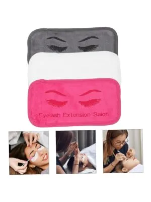Tools 3pcs eyelash tool tools forehead pads for eyelash extension eyelash extension forehead bands lash extension forehead supports Pad towel extension pad set fabric rectangle - product information 4