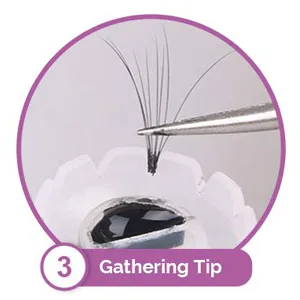 100pcs Pigment eyelash glue holder eyelash supply holder for Eyelash Grafting Quick Fan Blossom(without ring) - Step 3