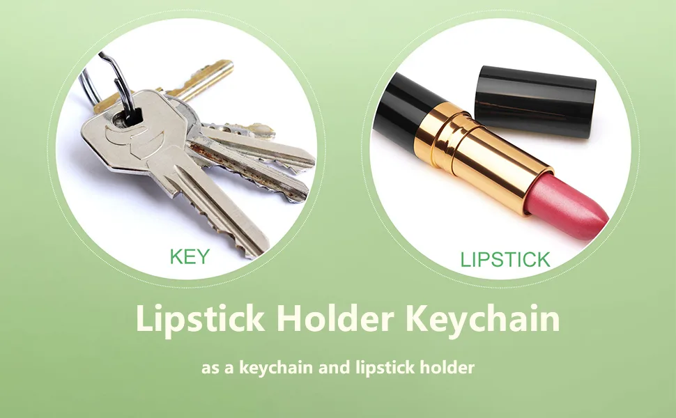 Clear Lip Balm Holder Keychain Lipstick Holder Keychain Clear Holder Keychain Holder 4Pcs - clear lipstick holder keychain