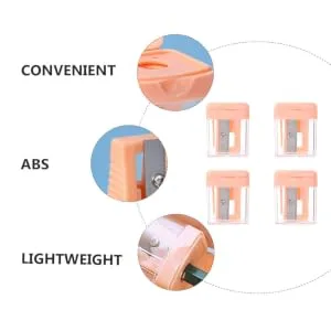 4pcs Pencil Sharpener Eyeliner Sharpener Makeup Sharpener Makeup Pen Sharpener Lipstick Sharpener Cosmetic Pen Sharpener Makeup Tool Single Hole Sharpener Woman Makeup Accessories - product information 1