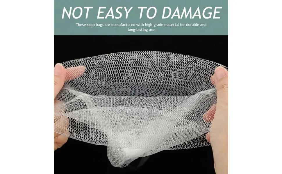 Small Mesh Bags 20pcs Double Layer Foaming Sponge Mesh s Soap Mesh Bags Vibrant Pouches Bathroom s Soap Holders s Meshes Soap Mesh Holders or Grid Small Mesh Bag - product information 2