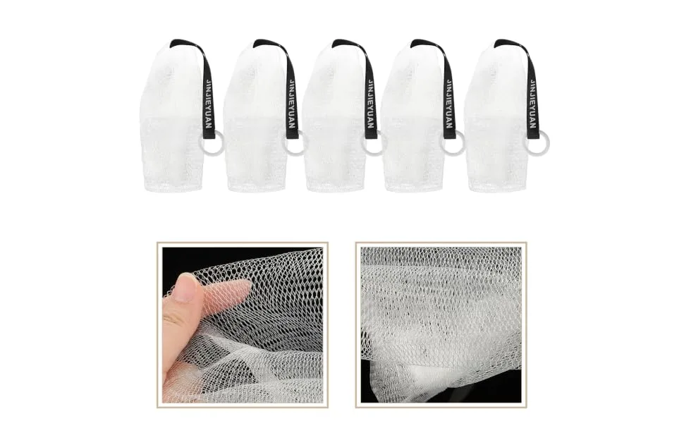 Small Mesh Bags 20pcs Double Layer Foaming Sponge Mesh s Soap Mesh Bags Vibrant Pouches Bathroom s Soap Holders s Meshes Soap Mesh Holders or Grid Small Mesh Bag - product information 3