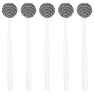 SEWACC 5pcs scraper silicone spatula cleaning brush tool scrubber portable cleaners coating clean brush plastic household brush white - product information 2