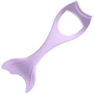 FRCOLOR Silicone Mascara Shield Mascara Shield Applicator Guard Mascara Eyelash Comb Applicator Helper Lash Applicator Tool 2pcs 15X5.7CMx2pcs Violetx2pcs - product information 1