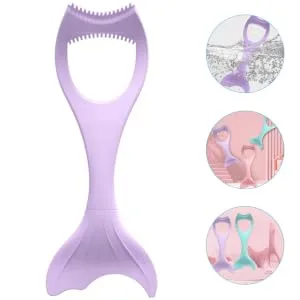 FRCOLOR Silicone Mascara Shield Mascara Shield Applicator Guard Mascara Eyelash Comb Applicator Helper Lash Applicator Tool 2pcs 15X5.7CMx2pcs Violetx2pcs - product information 4
