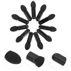 MERRYHAPY 100pcs Mini Eyeshadow Swab Black Eyeshadow Lip Balm Makeup Brush Foam Eyeshadow Applicators Concealer Brush Makeup Blender Lipstick Lip Mask Applicator Makeup Tool Set - product information 1