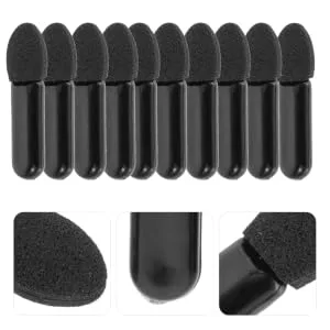 MERRYHAPY 100pcs Mini Eyeshadow Swab Black Eyeshadow Lip Balm Makeup Brush Foam Eyeshadow Applicators Concealer Brush Makeup Blender Lipstick Lip Mask Applicator Makeup Tool Set - product information 2