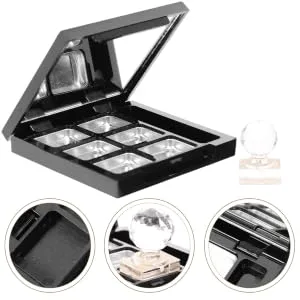 1 Set blush eye shadow box storage cases empty highlighter palette cosmetics tray Blush box plastic paint tray empty bracket eyeshadow palette sample box Packing box - product information 3