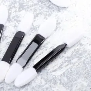 100pcs Makeup Applicator Sponge Sticks Double Ended Sponge Applicator Blending for Makeup Eye Shadow Makeup Eyeshadow Eye Makeup Brush Sponge Head Double Sided Travel White M White - product information 3