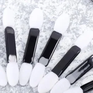 100pcs Makeup Applicator Sponge Sticks Double Ended Sponge Applicator Blending for Makeup Eye Shadow Makeup Eyeshadow Eye Makeup Brush Sponge Head Double Sided Travel White M White - product information 4