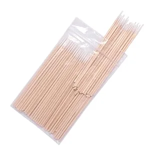 1000Pcs Disposable Cotton Swab Lint Free Micro Brushes 4inch Wood Cotton Sticks Ear Clean Eyelash Extension Glue Removing Tool - product information 2
