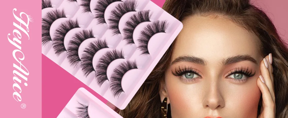 HeyAlice False Eyelashes Wispy Lashes Mink Fluffy Lashes Cat Eye Lashes Natural Eyelashes Wispy False Lashes 3D Strip Lashes 10 Pairs Lashes Pack Wispy Eyelashes - product information 1
