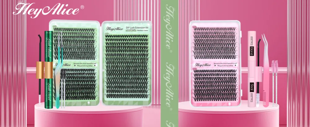 Wispy Lash Clusters 30D+40D Individual Lashes 320 Pcs Cluster Eyelash Extensions D Curl Cluster Lashes 9-16mm Eyelash Clusters by HeyAlice 30D+40D lash clusters - product information 1