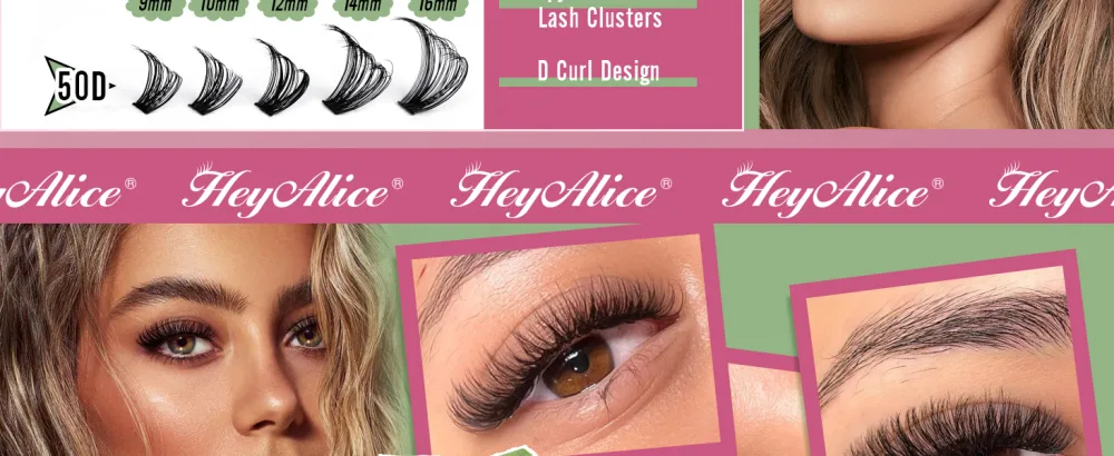 Wispy Lash Clusters 30D+40D Individual Lashes 320 Pcs Cluster Eyelash Extensions D Curl Cluster Lashes 9-16mm Eyelash Clusters by HeyAlice 30D+40D lash clusters - product information 3