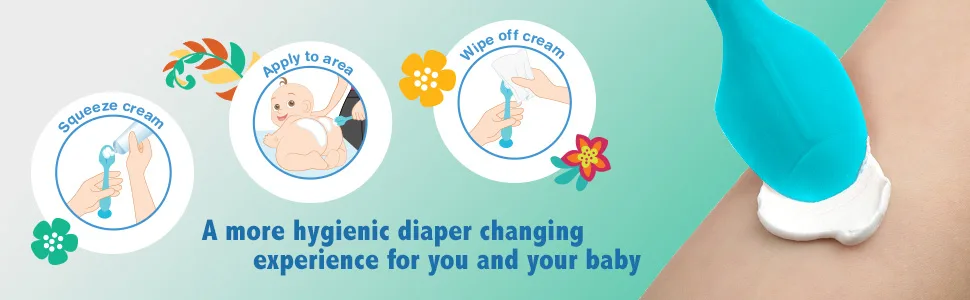 Dr. Talbot's Diaper Cream Soft Silicone Brush with Suction Base & Hygienic Case, Aqua, Mini Size - diaper cream brush