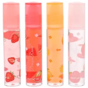 4pcs Fruit Lip Balm Lip Protectors Lip Pomade Transparent Lip Protector Moisturizing Lipstick Fruit-flavored Lip Gloss Fruit-flavored Lipstick - product information 2