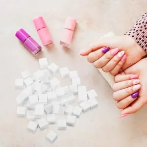 Sponges 100pcs Manicure Tools Powder Puff Nail Art Tools French Tip Tool White Sponge Gradient Blush Nail Sponge - product information 6