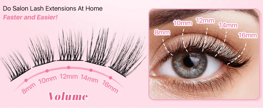 DIY Lash Extensions 72 Pcs Lash Clusters DIY Eyelash Extensions Individual Lashes Wispy False Eyelashes Super Thin Band Soft Mixed Tray Eyelash Clusters (Diamond D-8-16mix) - Individual Cluster Lashes