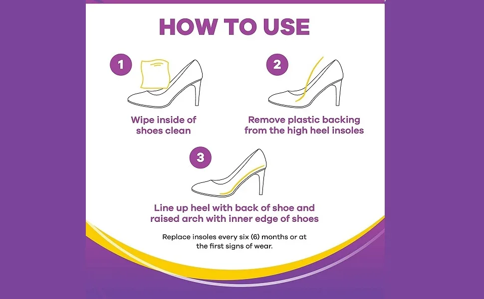 Dr. Scholl's Stylish Step High Heel Relief Insoles Size 6 - 10,2 Count (Pack of 1) Clear Gel - product information 2