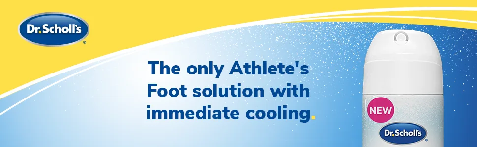 Dr. Scholl's Instant Cool Athlete's Foot Treatment Spray, 5.3oz Athlete's Foot Spray Treatment - Athletes foot solution with immediate cooling