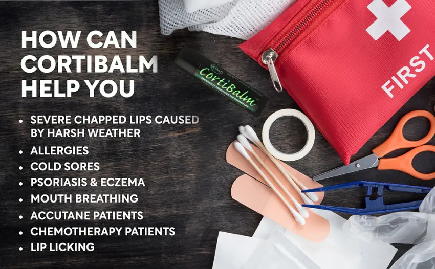 Dr. Dan's Cortibalm - 1 Pack - for Dry Cracked Lips - Healing Lip Balm for Severely Chapped Lips - Designed for Men, Women and Children - aid sore care intense sensitive preventative moisture red restore protein blistering milk moist