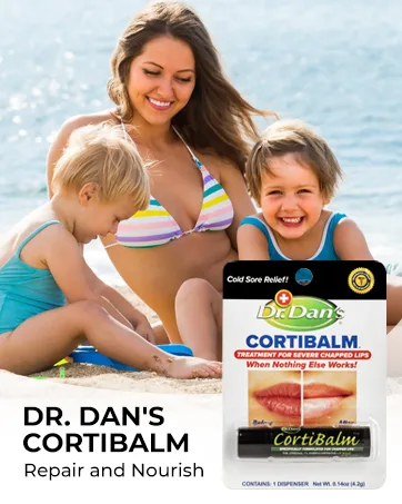 Dr. Dan's Cortibalm - 1 Pack - for Dry Cracked Lips - Healing Lip Balm for Severely Chapped Lips - Designed for Men, Women and Children - Lip-balm-lips-chapstick-dr-treatment-dry-chapped-cream-dans-cortibalm-kids-repair-cracked-pack-stick