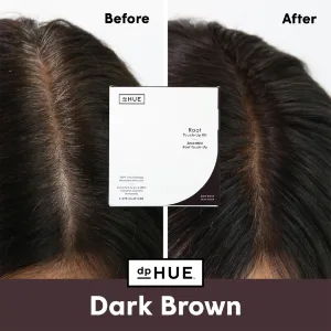 dpHUE Root Touch-up Kit - Medium Brown, 2 Applications - Permanent Grey Hair Touch Up & Root Cover Up Solution - Low Ammonia, Salon-Quality Creme Hair Color Made in Italy - dpHue Root Touch Up