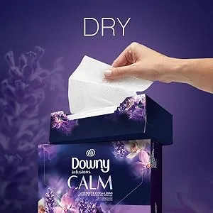 Downy Infusions Laundry Scent Booster Beads for Washer, Calm, Lavender & Vanilla Bean, 20.1 Oz Scent Booster Beads, 20.1oz - dry, downy infusions dryer sheets, drying sheets, downy calm scent, fabric softener, fabric sheets