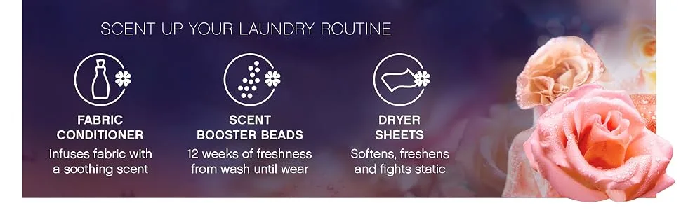Downy Infusions Laundry Scent Booster Beads for Washer, Bliss, Sparkling Amber & Rose, 20.1 Oz - scent up your laundry routine with downy fabric conditioner, scent booster beads, dryer sheets