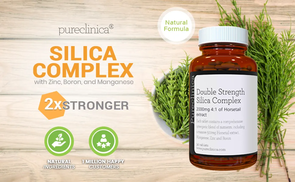 Double Strength Silica Complex  3 month supply! (2000mg Horsetail Extract x 90 Tablets) - hair care