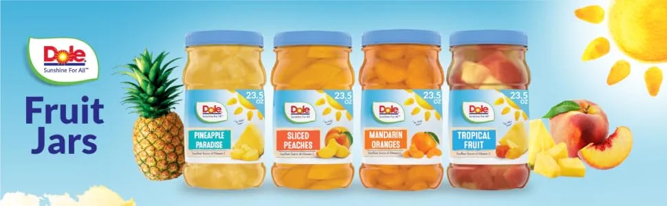Dole Canned Pineapple Chunks in 100% Fruit Juice, 20 Oz - jars