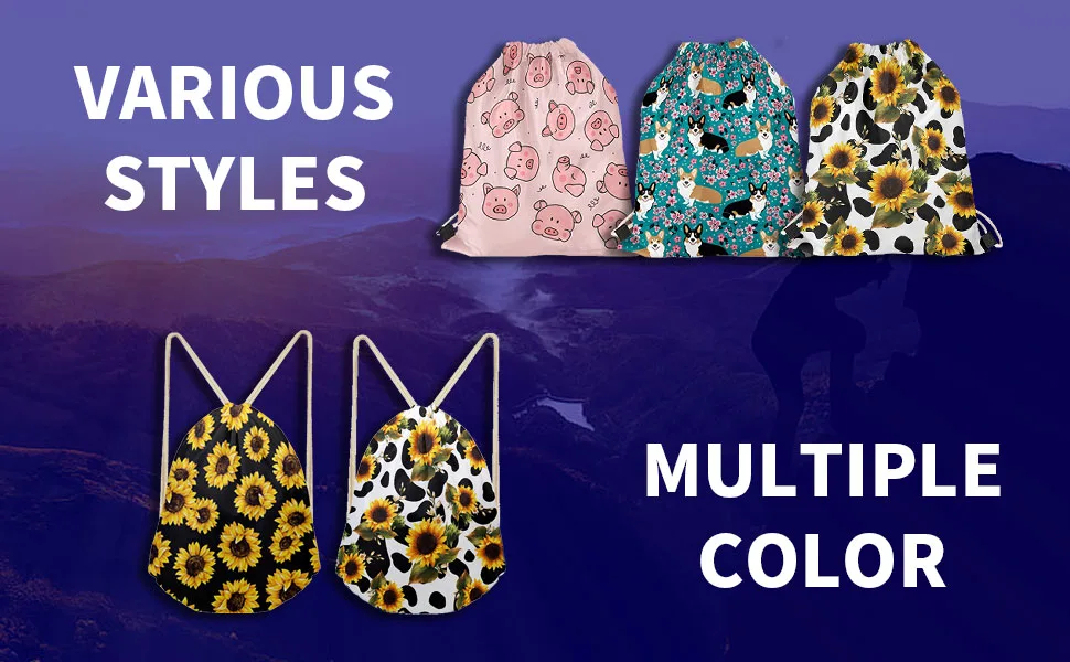 doginthehole Animal Horse Printed Durable Drawstring Bags Teenager Backpacks Horse7 - various style