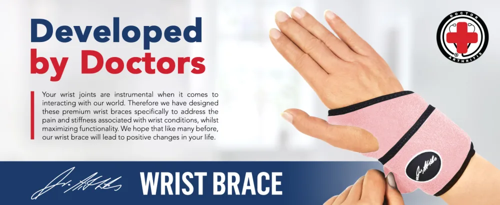Doctor Developed Comfy,Lightweight,Wrist Support-Strap-Brace-Hand Support, Perfect fit for both Right and Left Hand, for Men and Women by Dr Arthritis - Single (Pink) Pink - Single - Doctor Developed Copper Wrist Brace/Carpal Tunnel/Wrist Support/Wrist Splint/Hand Brace