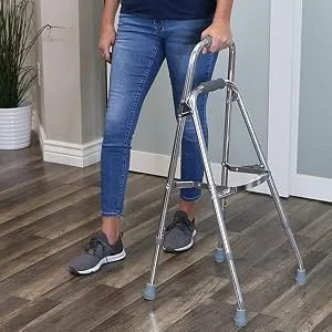 DMI Folding Hemi-Walker Provides Support, Aluminum, Silver, 30'- 35' - product information 10