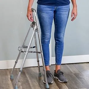 DMI Folding Hemi-Walker Provides Support, Aluminum, Silver, 30'- 35' - product information 8