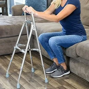 DMI Folding Hemi-Walker Provides Support, Aluminum, Silver, 30'- 35' - product information 9