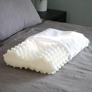 DMI Egg-Crate Foam Orthopedic Neck Support Pillow with Cover, Firm Foam Support and Comfort, 22.5 x 16 Inches, White - product information 2
