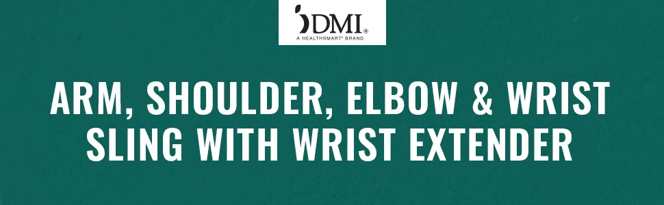 DMI Arm Sling, Shoulder, Elbow & Wrist Sling with Wrist Extender and Shoulder Immobilizer, Adjustable, Right or Left Side, Adult - Pocket Arm Sling