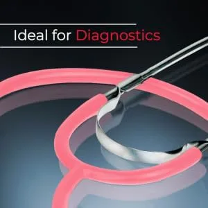 Dixie EMS Single Head Lightweight Stethoscope, Latex Free, for Doctors, Nurses, Students, Medical and Home Use - Pink - Ideal