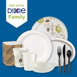 Dixie 8.5 Medium-Weight Paper Plates by GP PRO (Georgia-Pacific), Pathways, UX9WS, 500 Count (125 Plates Per Pack, 4 Packs Per Case) Pathways Design 8.5 in - product information 4