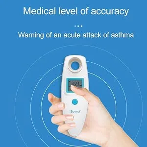 Digital Peak Flow Meter Spirometer Asthma for Adult Kids Portable PEF Forced Expiratory Volume FEV1 Home Medical - medival