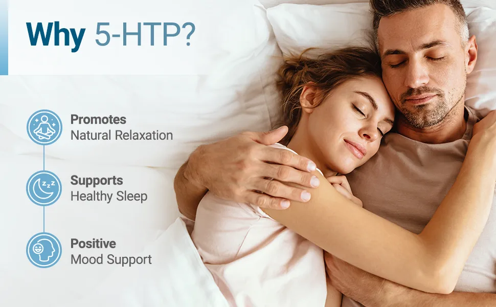 5-HTP 100 mg | 120 Vegan Capsules | Naturally Sourced Serotonin Booster | Healthy Attitude and Positive Mood Support Supplement - 5-HTP