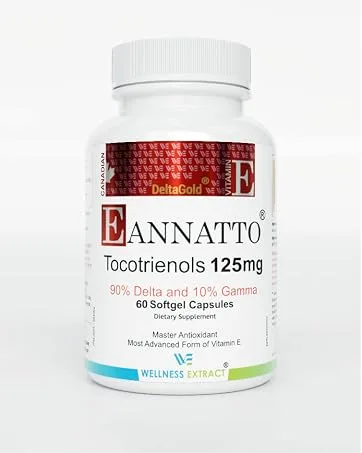Wellness Extract Eannatto 150mg Vitamin E Tocotrienols Supplement with GG (Annatto Extract) - Most Potent Antioxidant for CoQ10 Support Healthy Aging - 60 softgels - product information 4